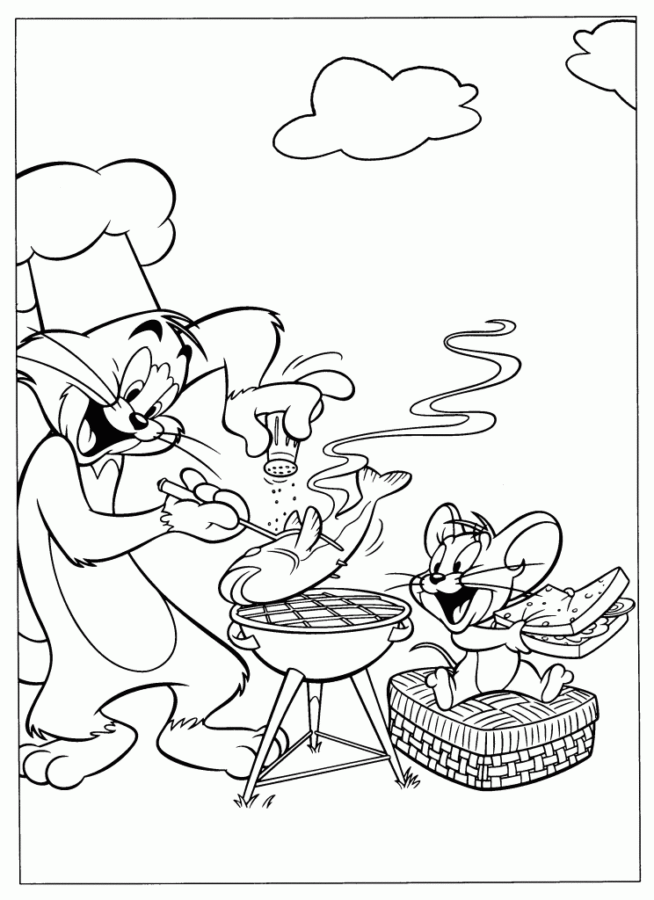 Desenho de Tom e Jerry para colorir e imprimir: número 16