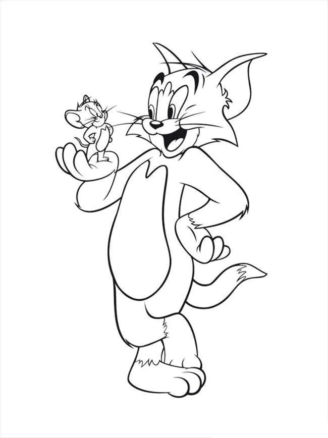 Desenho de Tom e Jerry para colorir e imprimir: número 17