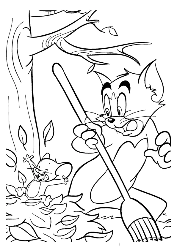 Desenho de Tom e Jerry para colorir e imprimir: número 18
