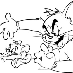 Desenho de Tom e Jerry para colorir e imprimir: número 20