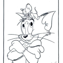 Desenho de Tom e Jerry para colorir e imprimir: número 21