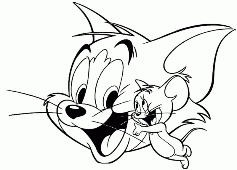 Desenho de Tom e Jerry para colorir e imprimir: número 22