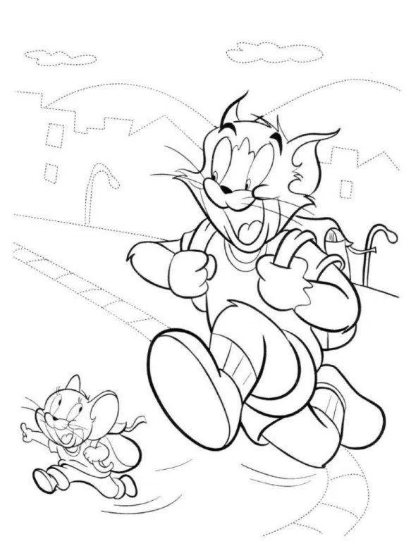 Desenho de Tom e Jerry para colorir e imprimir: número 23