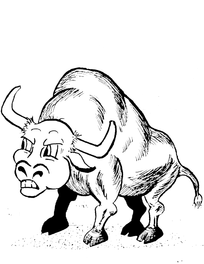 Desenho de Touros para colorir e imprimir: número 16