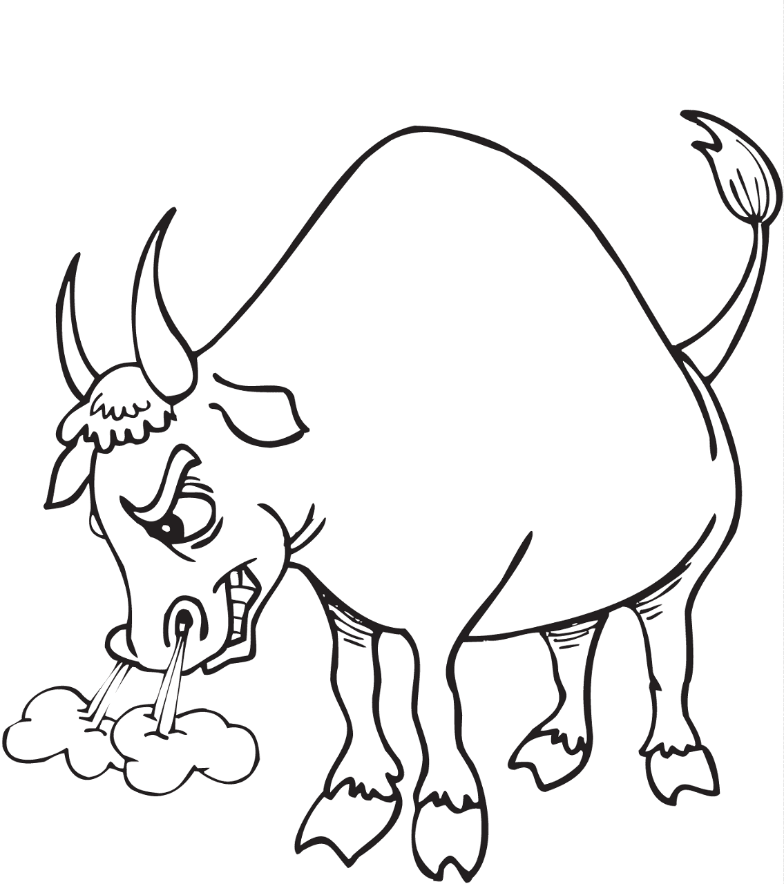 Desenho de Touros para colorir e imprimir: número 21