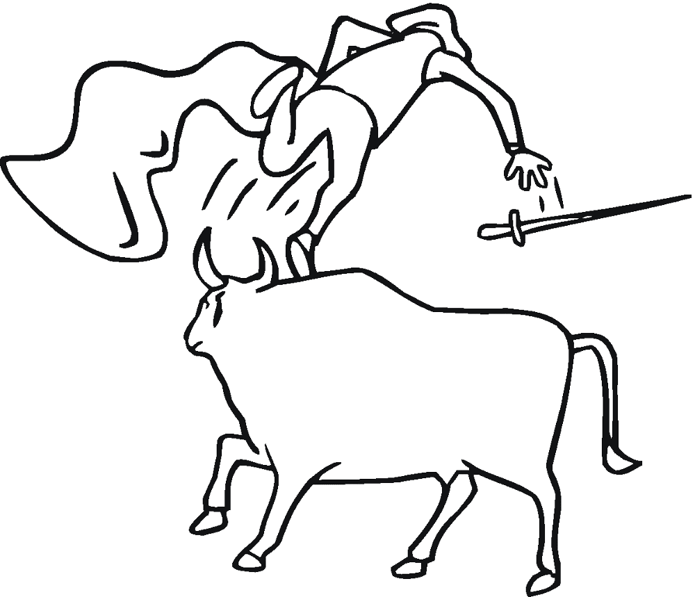 Desenho de Touros para colorir e imprimir: número 30