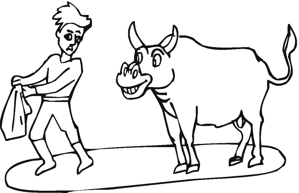 Desenho de Touros para colorir e imprimir: número 39