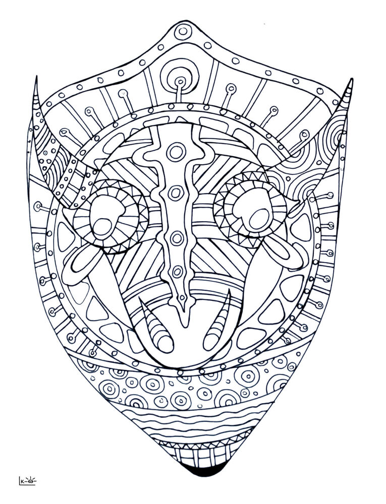 Desenho de Touros para colorir e imprimir: número 44