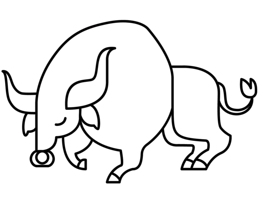 Desenho de Touros para colorir e imprimir: número 45