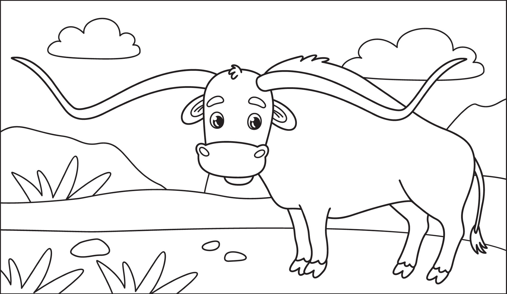 Desenho de Touros para colorir