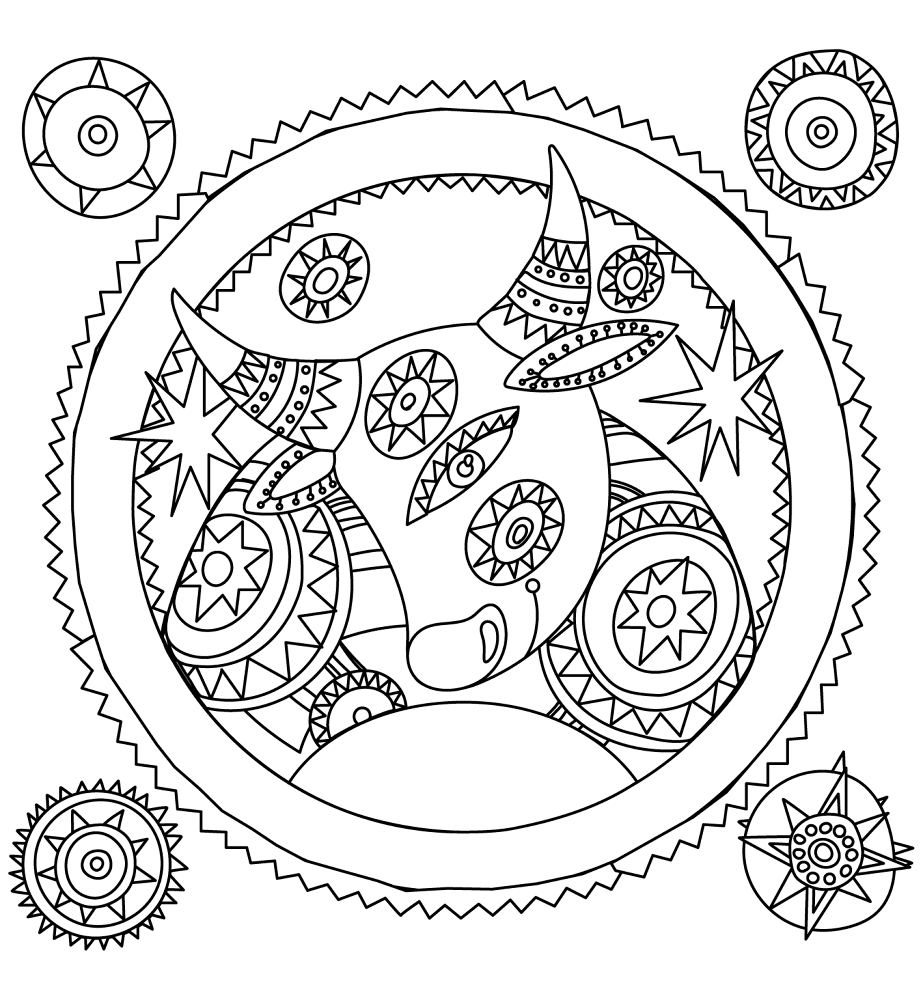 Desenho de Touros para colorir