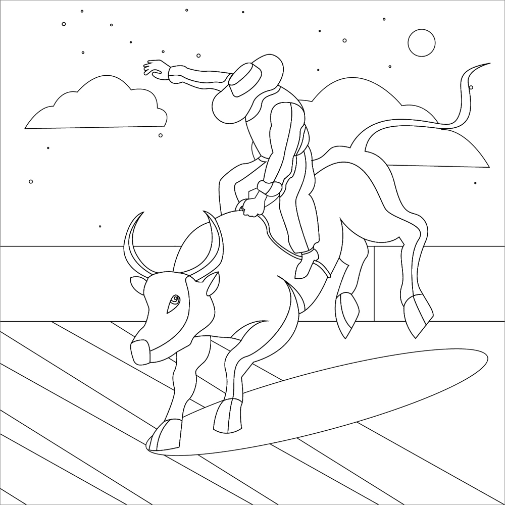 Desenho de Touros para colorir