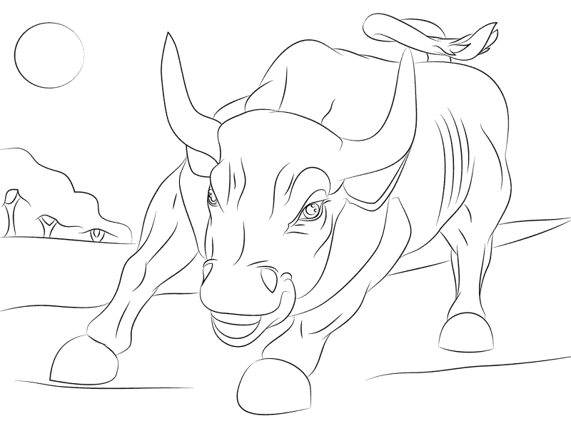 Desenho de Touros para colorir