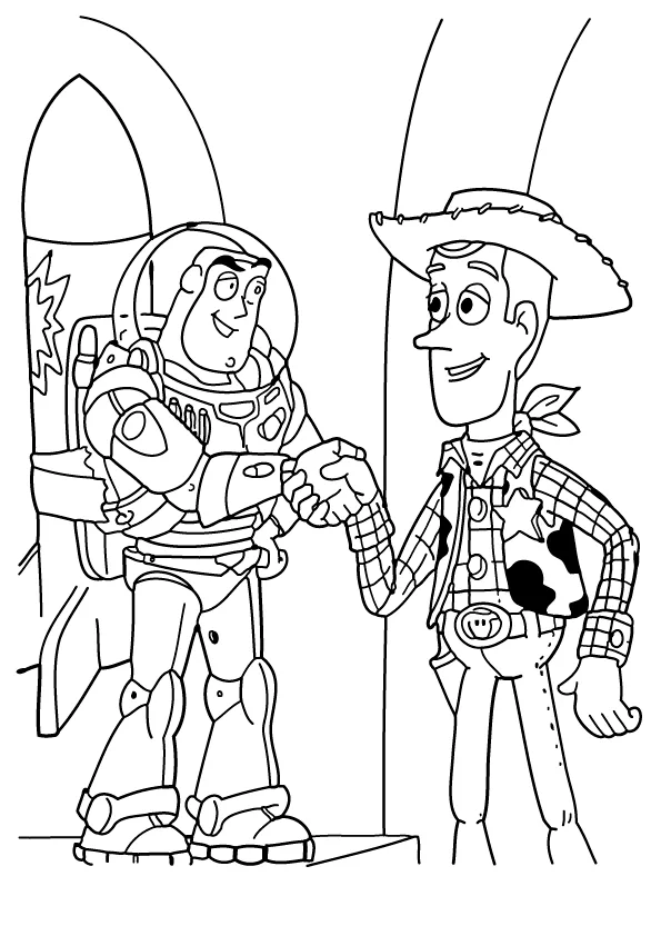 Desenho de Toy Story para colorir e imprimir: número 1