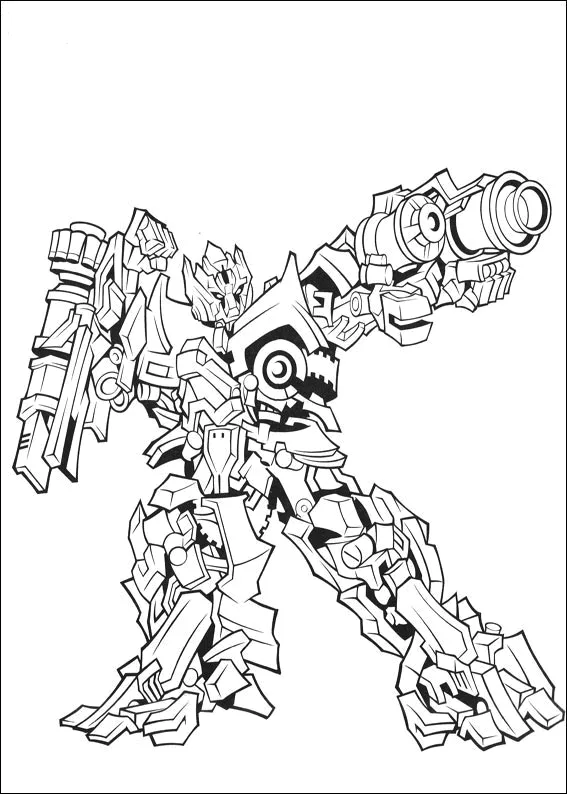 Desenho de Transformers para colorir e imprimir: número 3