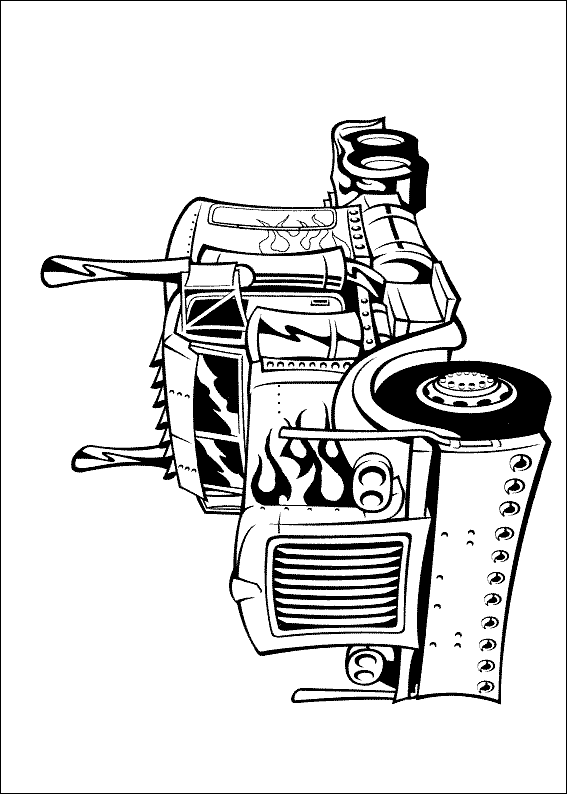 Desenho de Transformers para colorir e imprimir: número 7