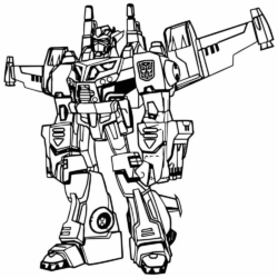 Desenho de Transformers para colorir e imprimir: número 9