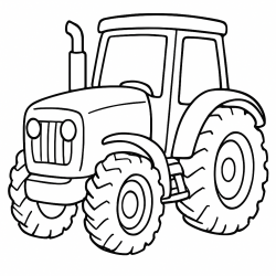 Desenho de Trator para colorir e imprimir: número 2