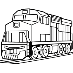 Desenho de Trem para colorir e imprimir: número 7