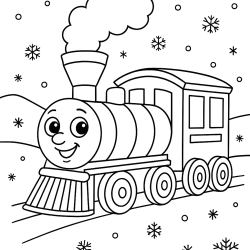 Desenho de Trem para colorir e imprimir: número 11