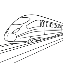 Desenho de Trem para colorir e imprimir: número 12