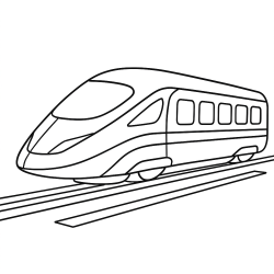 Desenho de Trem para colorir e imprimir: número 13