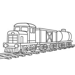 Desenho de Trem para colorir e imprimir: número 15