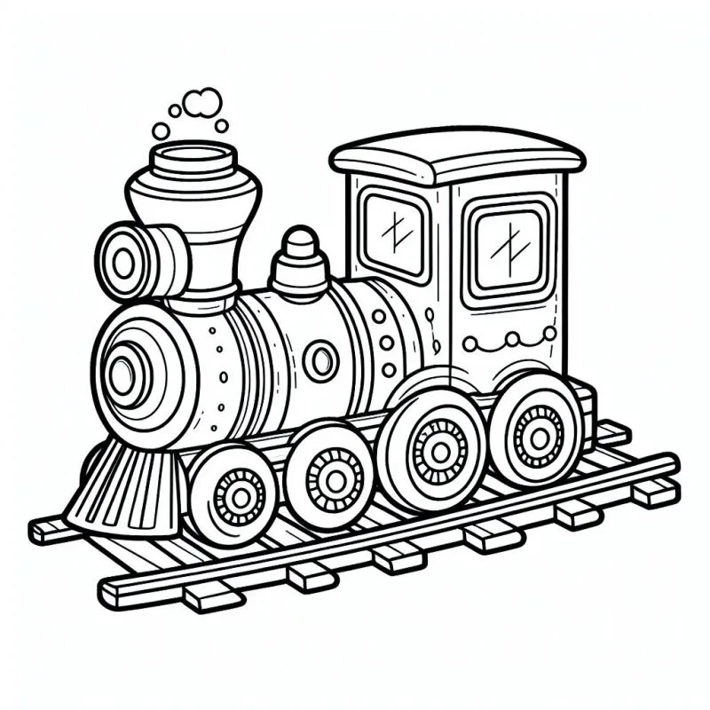 Desenho de Trem para colorir e imprimir: número 24