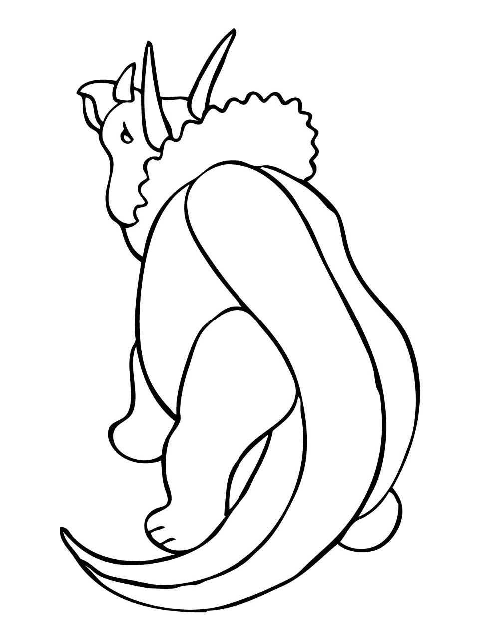 Desenho de Tricerátopo para colorir e imprimir: número 35