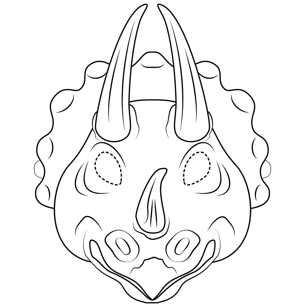 Desenho de Tricerátopo para colorir e imprimir: número 37