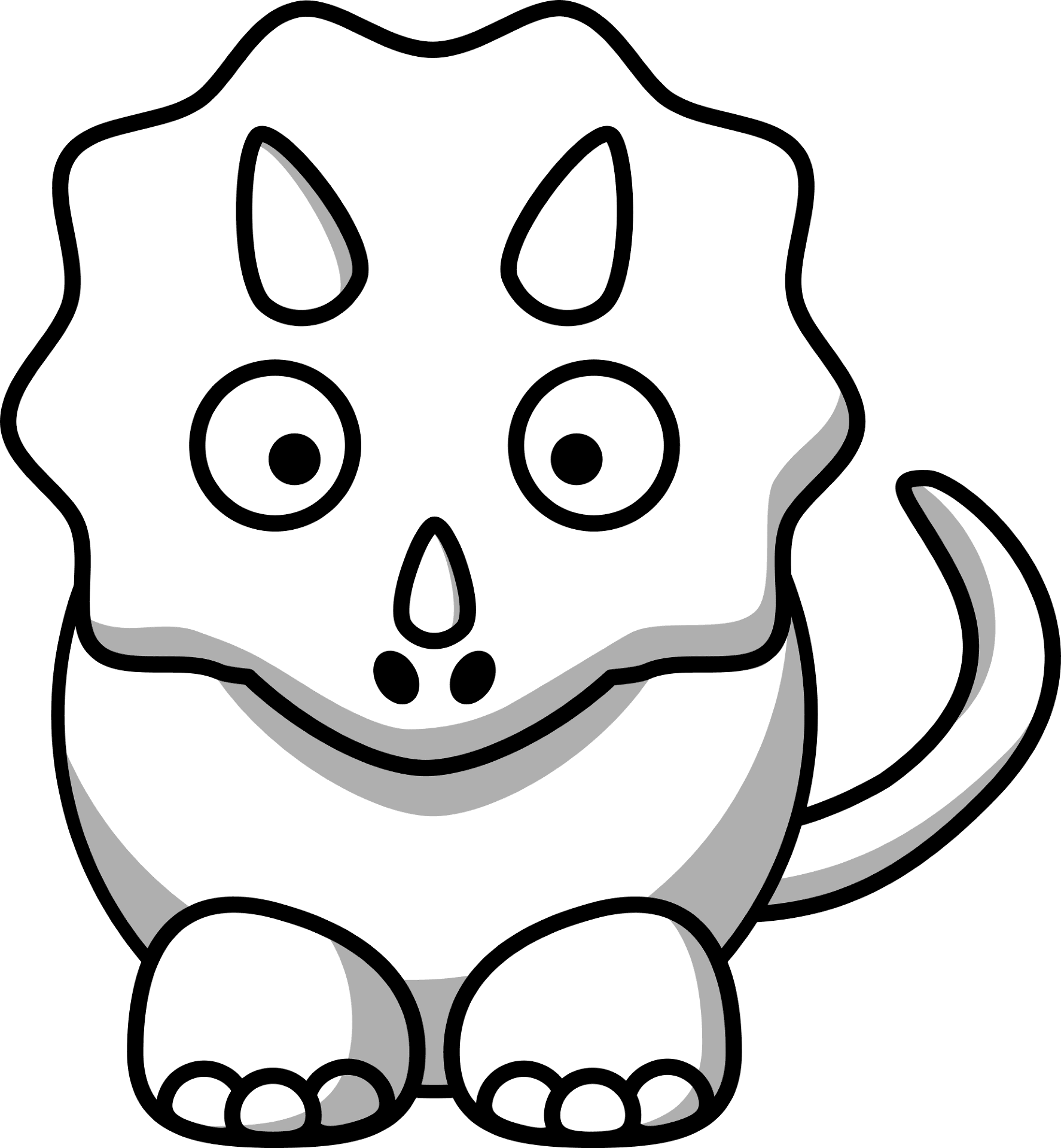 Desenho de Tricerátopo para colorir e imprimir: número 43