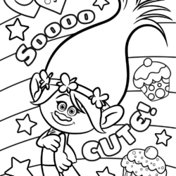 Desenho de Trolls para colorir e imprimir: número 11
