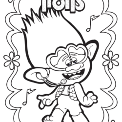 Desenho de Trolls para colorir e imprimir: número 12