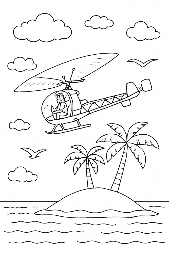 Desenho de Tropical para colorir e imprimir: número 11