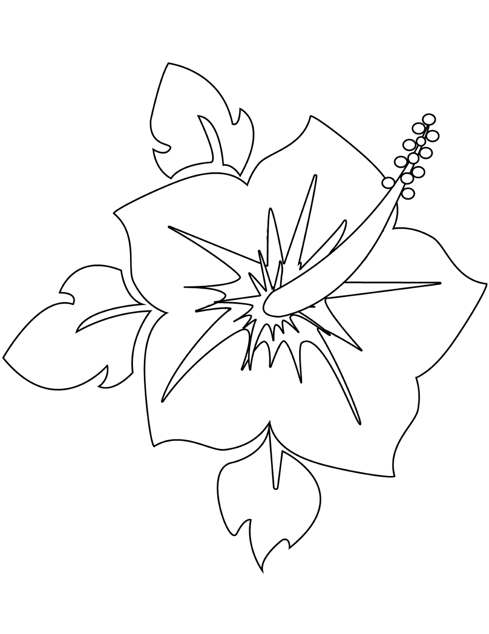 Desenho de Tropical para colorir e imprimir: número 12