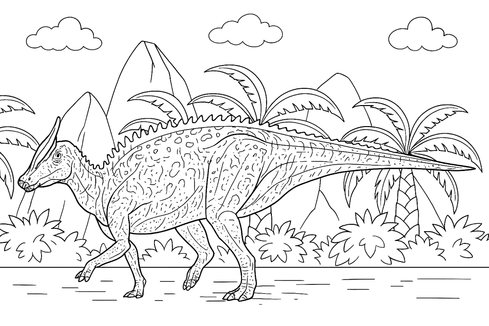 Desenho de Tropical para colorir e imprimir: número 23