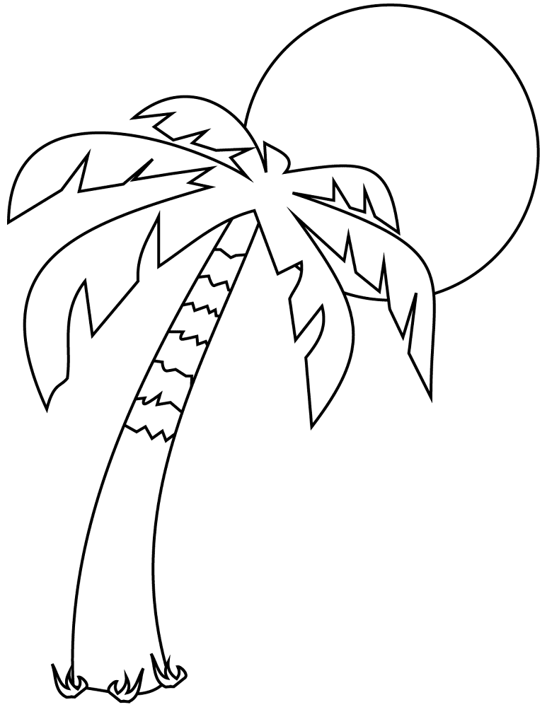 Desenho de Tropical para colorir e imprimir: número 25