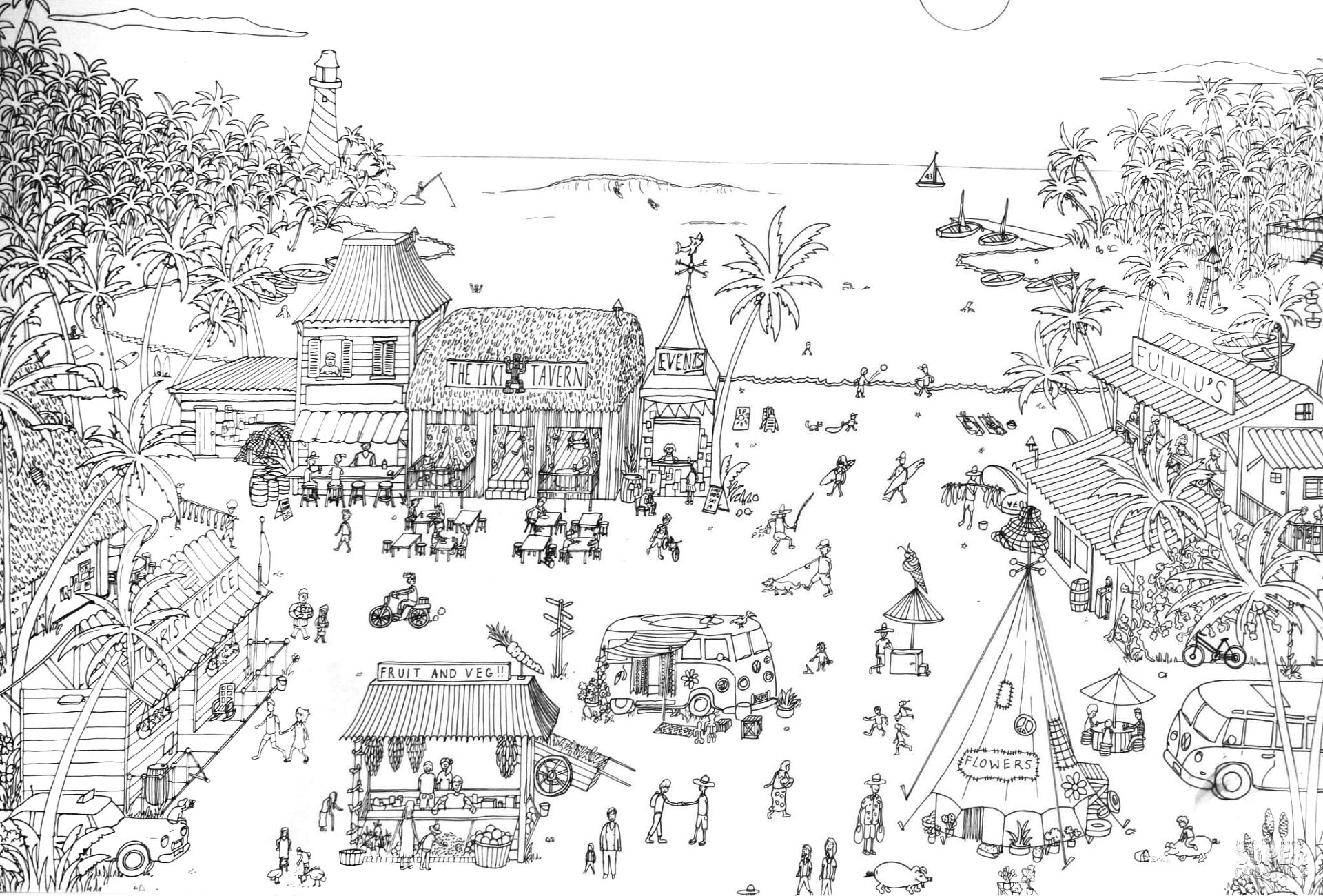 Desenho de Tropical para colorir e imprimir: número 26