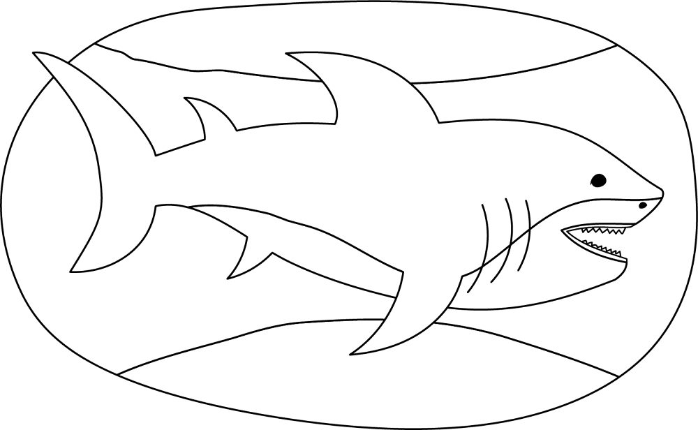 Desenho de Tubarões para colorir e imprimir: número 8