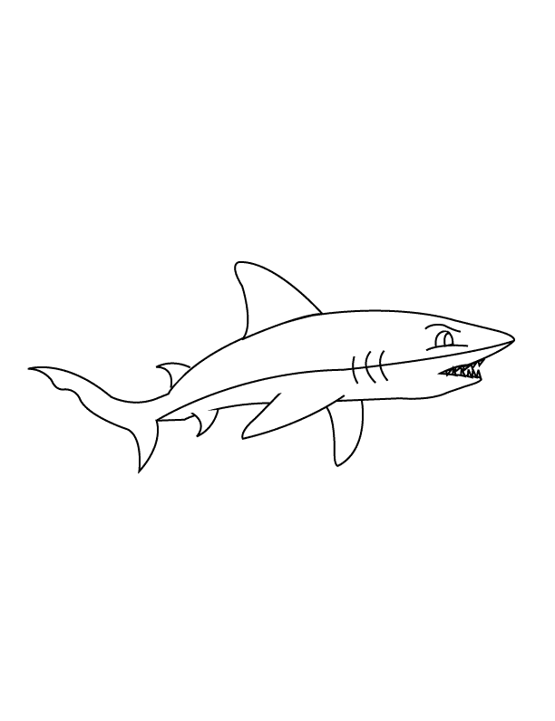 Desenho de Tubarões para colorir e imprimir: número 39