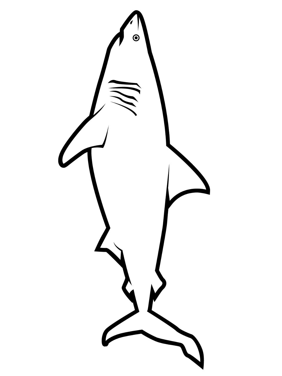 Desenho de Tubarões para colorir