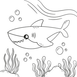 Desenho de Tubarões para colorir