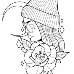 Desenho de Tumblr para colorir e imprimir: número 5