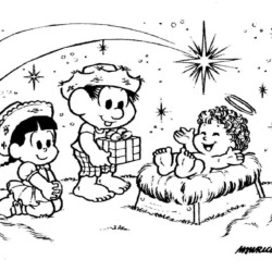 Desenho de Turma da Monica para colorir e imprimir: número 17