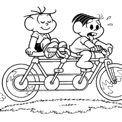 Desenho de Turma da Monica para colorir e imprimir: número 18