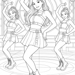 Desenho de Twice para colorir e imprimir: número 1
