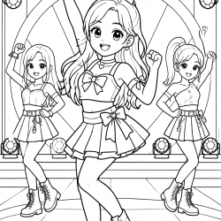 Desenho de Twice para colorir e imprimir: número 2