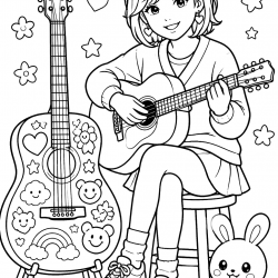 Desenho de Twice para colorir e imprimir: número 4