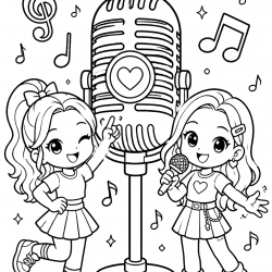 Desenho de Twice para colorir e imprimir: número 6