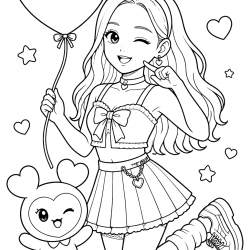 Desenho de Twice para colorir e imprimir: número 8